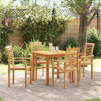 Esszimmerstuhl 4 pcs Braun 62 x 55 x 94 cm Massivholz Teak