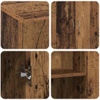 Büroschrank mit Regal Schwarz Eichen-Optik 70 x 32 x 77.5 cm