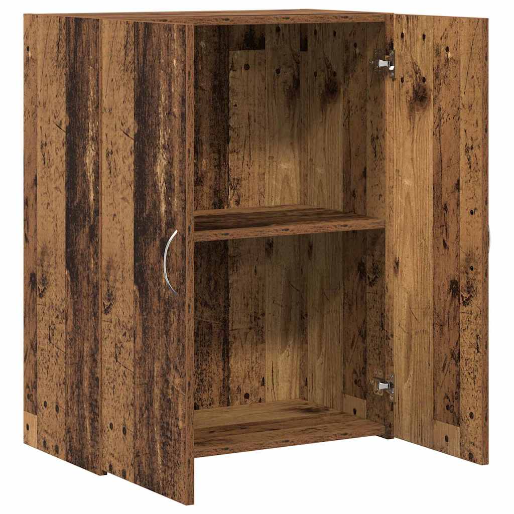 Büroschrank mit Regal Schwarz Eichen-Optik 70 x 32 x 77.5 cm