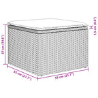 Gartensofa-set mit Kissen 6 pcs Grau Poly-Rattan