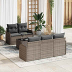 Gartensofa-set Grau Poly-Rattan