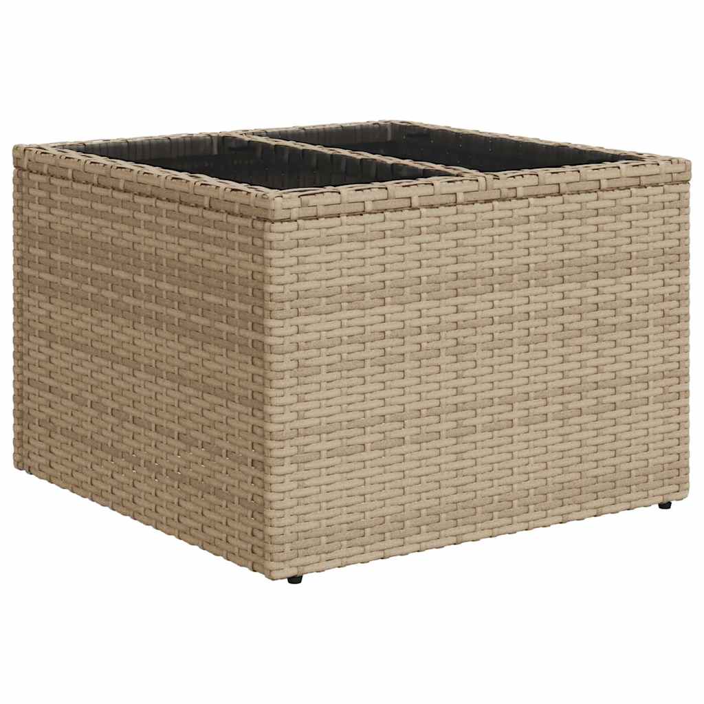 Gartensofa-set Beige Poly-Rattan