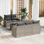 Gartensofa-set Hellgrau Poly-Rattan