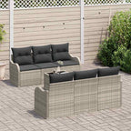 Gartensofa-set Hellgrau 55 x 55 x 37 cm Poly-Rattan