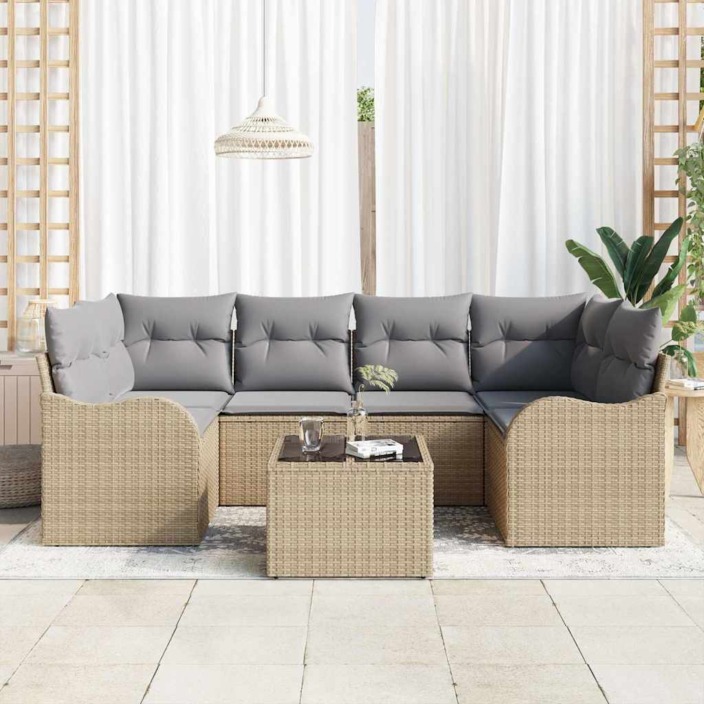 Gartensofa-set Beige 55 x 55 x 37 cm Poly-Rattan