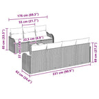 Gartensofa-set Grau 55 x 55 x 37 cm Poly-Rattan