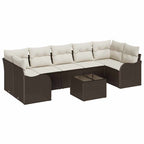 Gartensofa-set Braun 55 x 55 x 37 cm Poly-Rattan