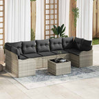 Gartensofa-set Hellgrau 55 x 55 x 37 cm Poly-Rattan