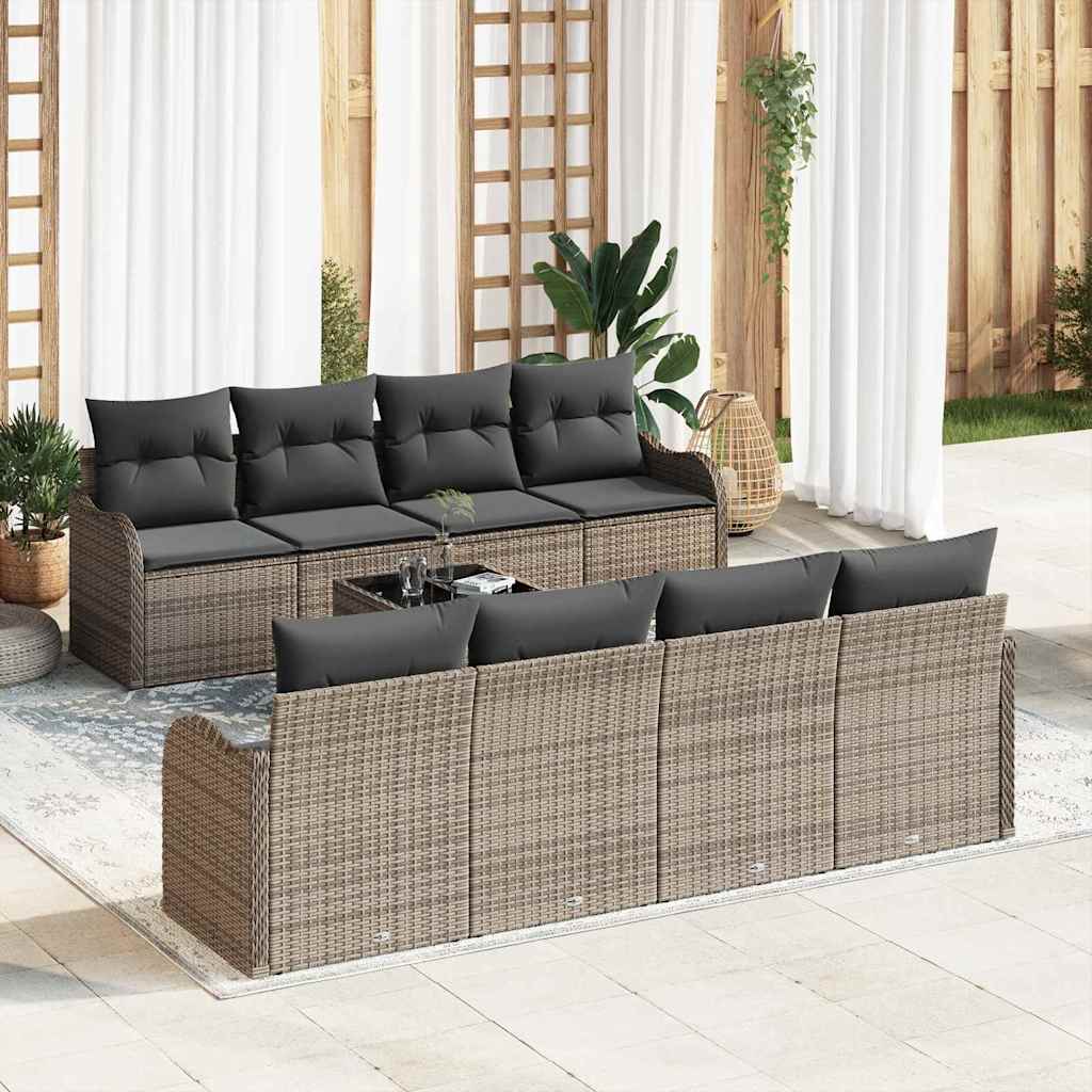 Gartensofa-set Grau 55 x 55 x 37 cm Poly-Rattan