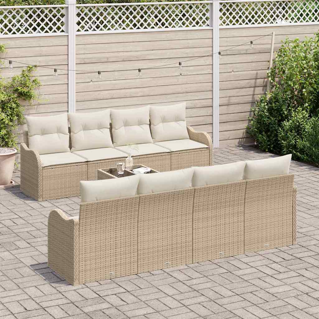 Gartensofa-set Beige 55 x 55 x 37 cm Poly-Rattan