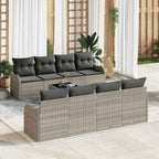Gartensofa-set Hellgrau 55 x 55 x 37 cm Poly-Rattan