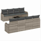 Gartensofa-set Hellgrau 55 x 55 x 37 cm Poly-Rattan