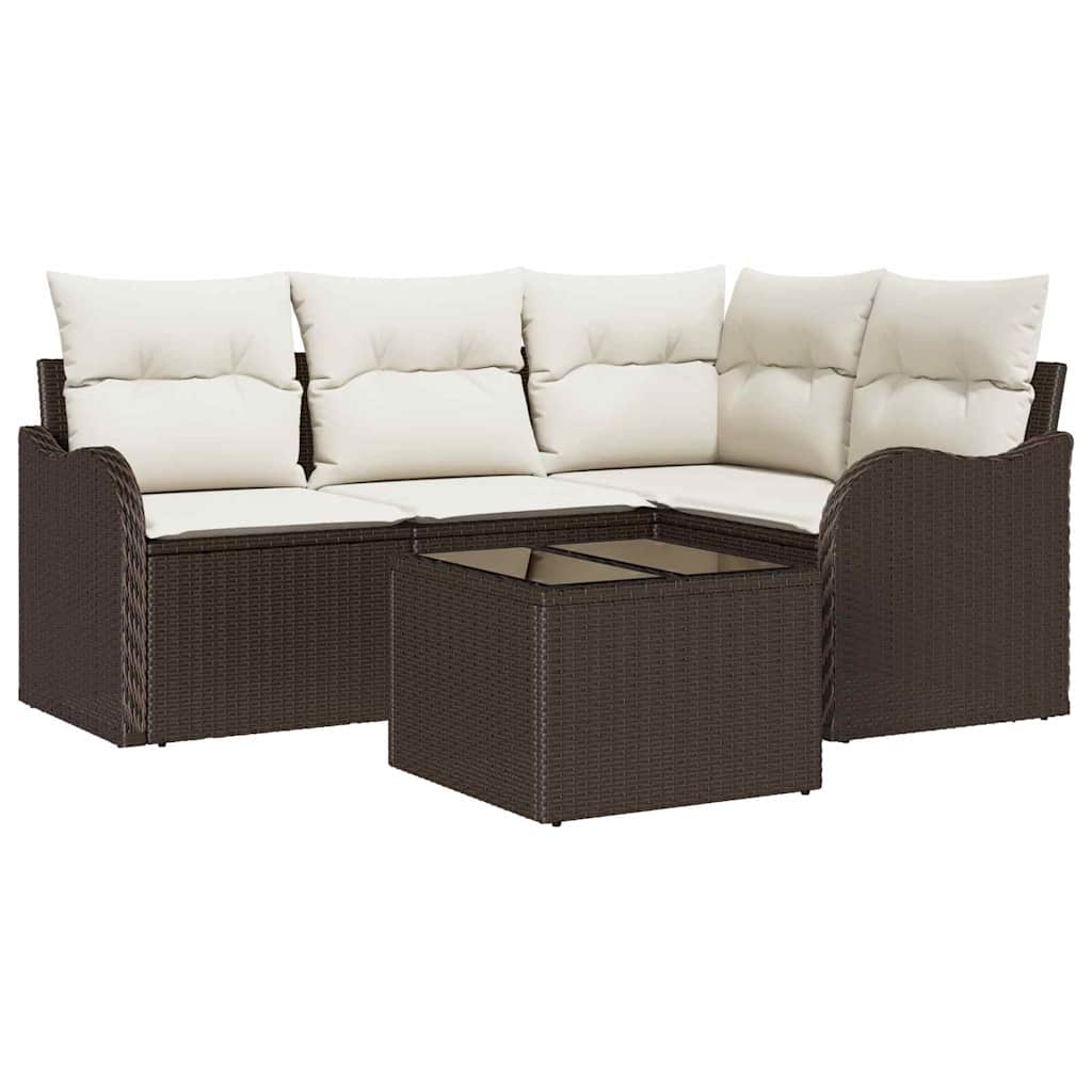 Gartensofa-set Braun Poly-Rattan