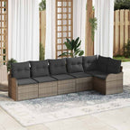 Gartensofa-set Grau Poly-Rattan