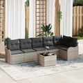 Gartensofa-set Hellgrau Poly-Rattan