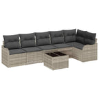 Gartensofa-set Hellgrau Poly-Rattan