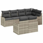 Gartensofa-set Hellgrau Poly-Rattan