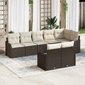 Gartensofa-set Braun Poly-Rattan