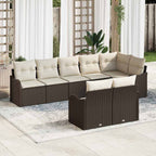 Gartensofa-set Braun Poly-Rattan