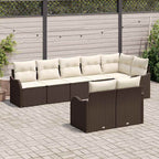 Gartensofa-set Braun Poly-Rattan