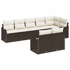 Gartensofa-set Braun Poly-Rattan