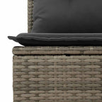 Gartensofa-set Grau Poly-Rattan