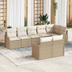 Gartensofa-set Beige Poly-Rattan