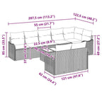 Gartensofa-set Braun Poly-Rattan