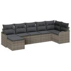 Gartensofa-set Grau Poly-Rattan