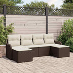 Gartensofa-set Braun Poly-Rattan