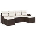 Gartensofa-set Braun Poly-Rattan