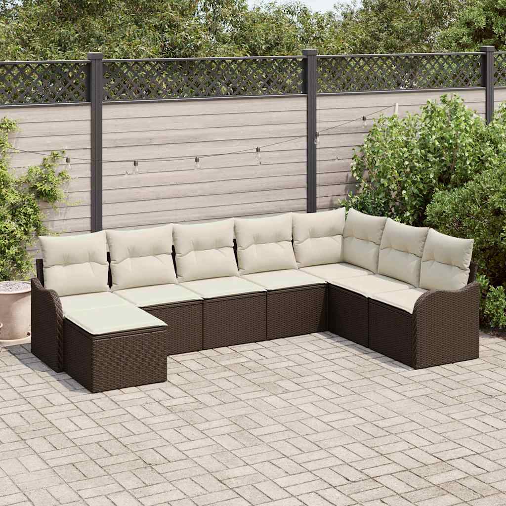 Gartensofa-set Braun Poly-Rattan