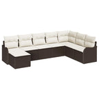 Gartensofa-set Braun Poly-Rattan