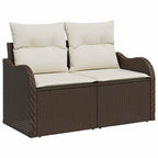 Gartensofa-set 9 pcs Braun Poly-Rattan