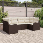 Gartensofa-set Braun Poly-Rattan