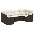 Gartensofa-set Braun Poly-Rattan