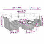 Gartensofa-set Schwarz 55 x 55 x 37 cm Poly-Rattan