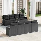 Gartensofa-set Schwarz 55 x 55 x 37 cm Poly-Rattan