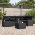 Sofa Set mit Kissen Schwarz Polyester