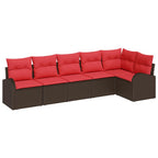 Gartensofa-set Braun Poly-Rattan