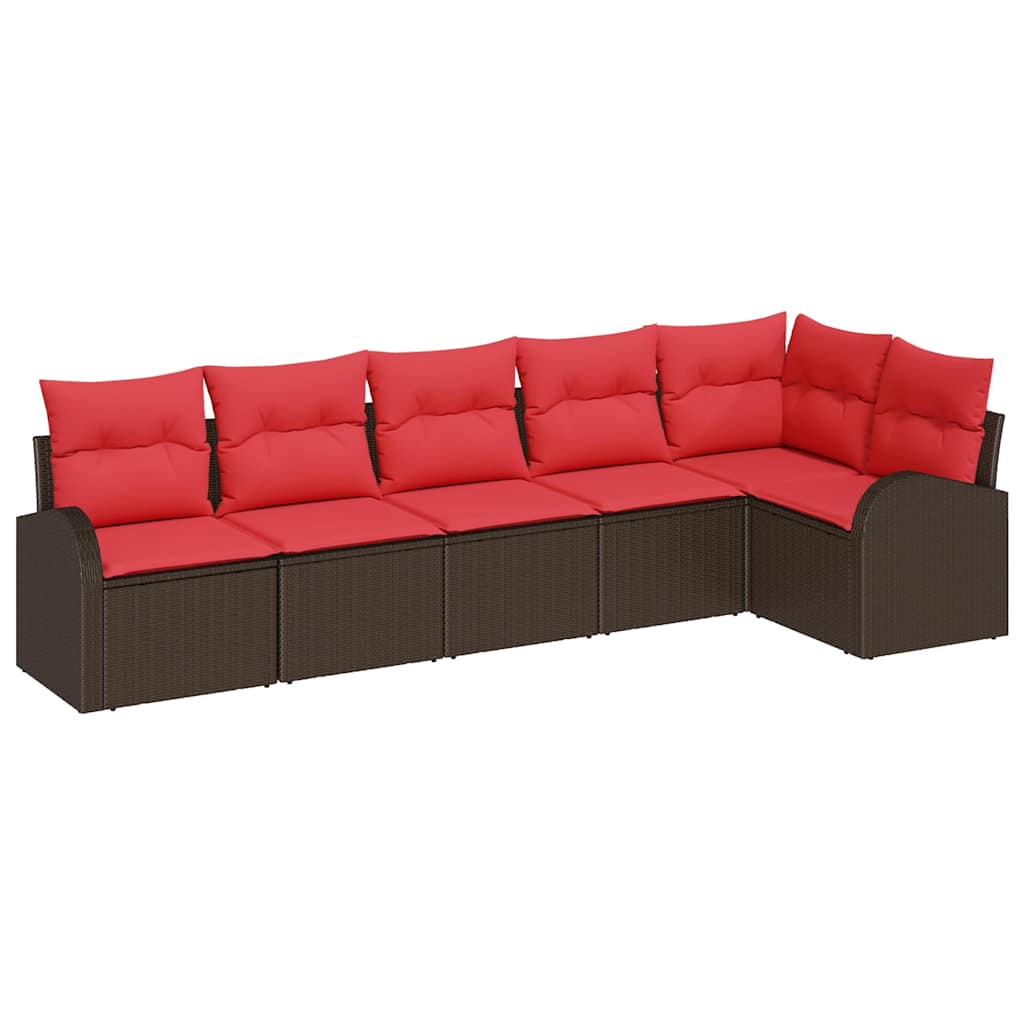Gartensofa-set Braun Poly-Rattan