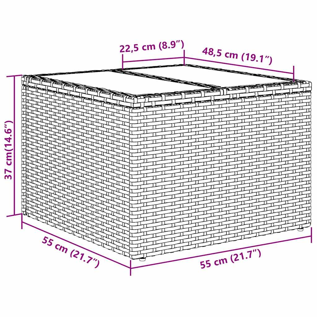 Gartensofa-set Grau Poly-Rattan