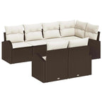 Gartensofa-set Braun Poly-Rattan