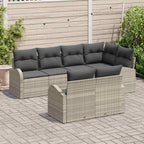 Gartensofa-set Hellgrau Poly-Rattan