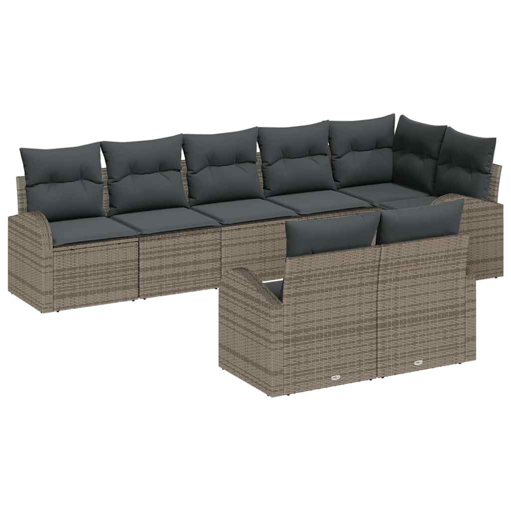 Gartensofa-set 8 pcs Poly-Rattan