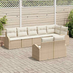 Gartensofa-set Beige und Creme 55 x 55 x 37 cm Poly-Rattan