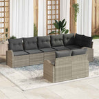 Gartensofa-set Hellgrau 55 x 55 x 37 cm Poly-Rattan