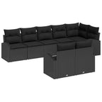 Gartensofa-set 8 pcs Poly-Rattan