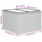 Gartensofa-set Hellgrau 55 x 55 x 37 cm Poly-Rattan