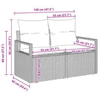 Sofa Set mit Kissen 10 pcs Schwarz Poly-Rattan
